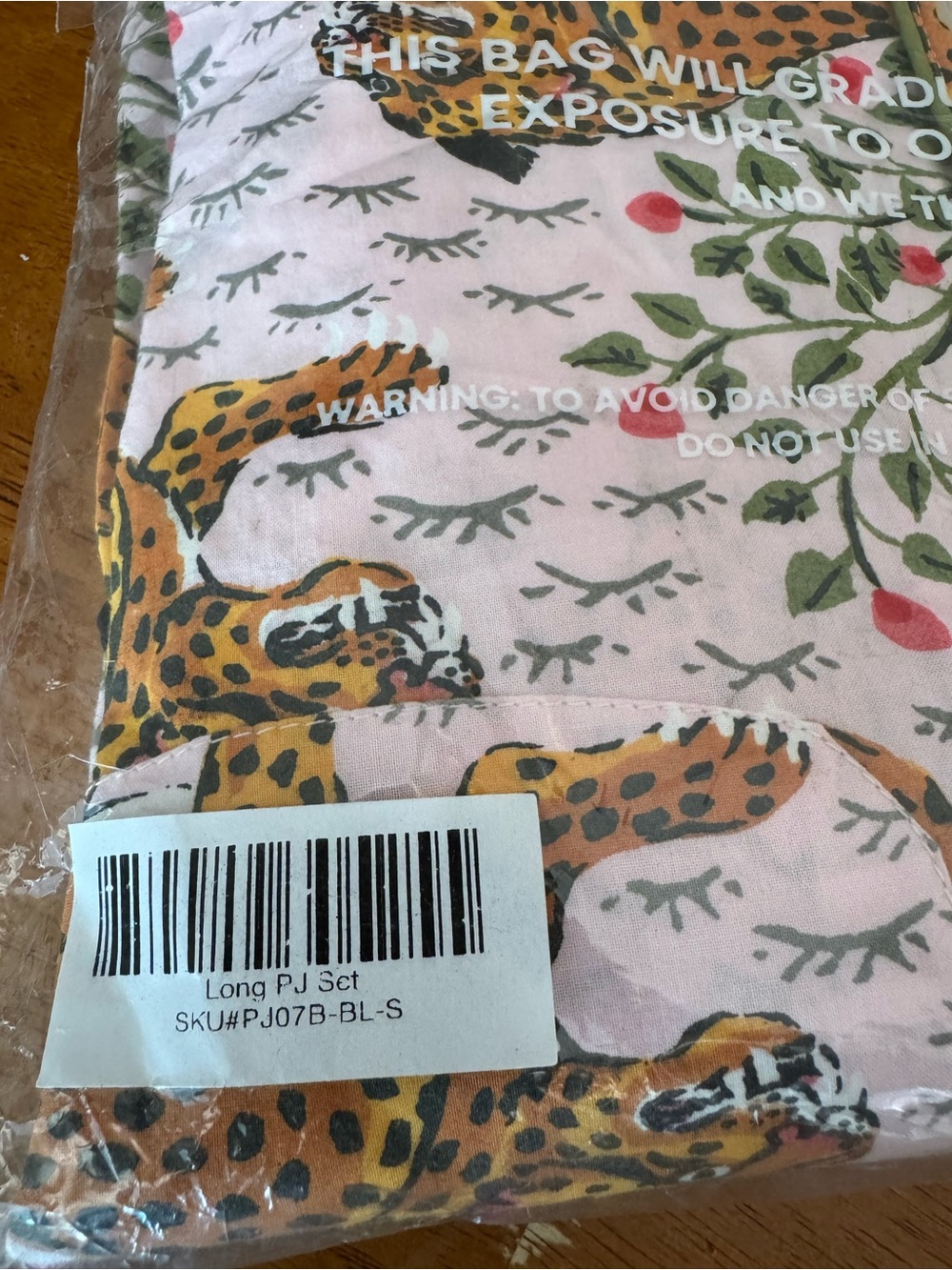 Printfresh Long PJ Set in Bagheera Blush - Picture 3 of 5
